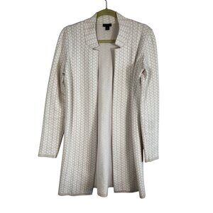 Ann Taylor Knit Sweater Cardigan Pink XS Cottage Feminine Preppy Resort Chic